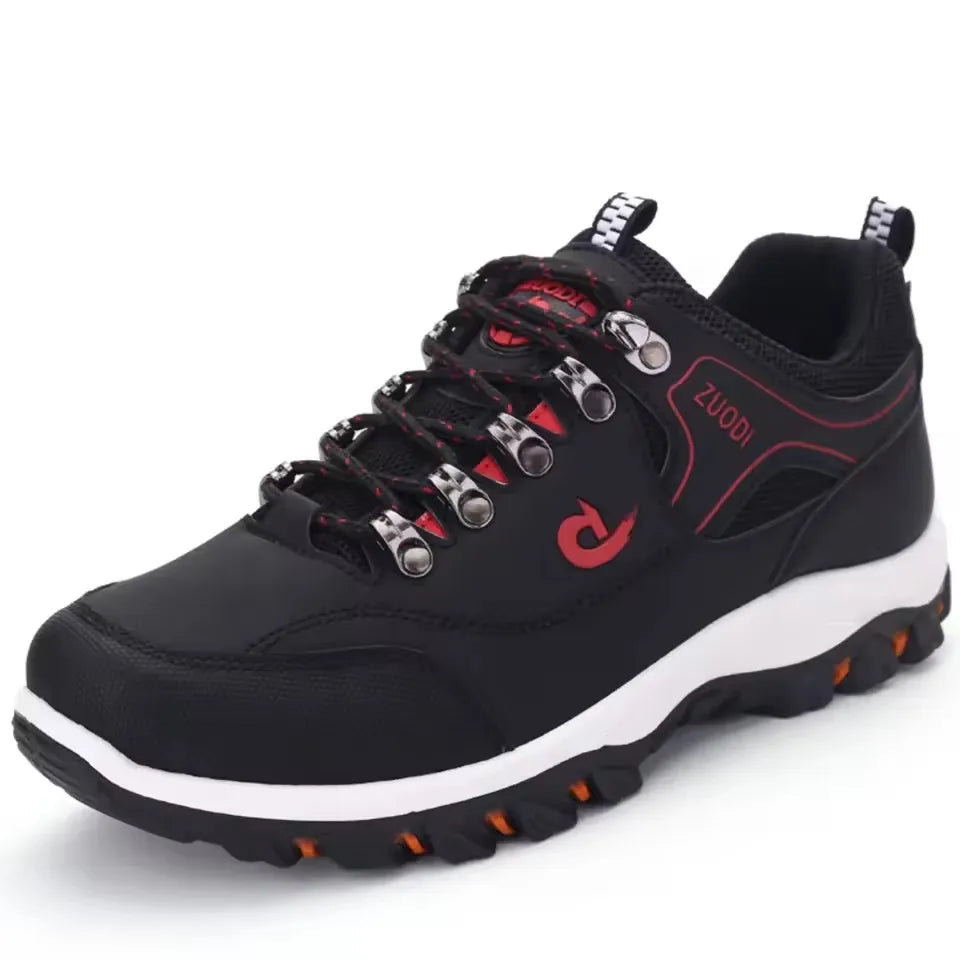 Men's Leather Casual Sneakers – Lightweight Walking Shoes