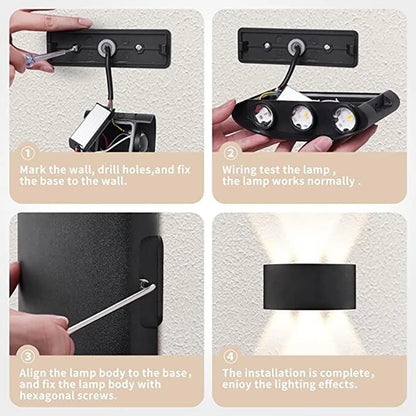 LED Wall Sconce Modern Up Down Indoor Outdoor Light Fixture