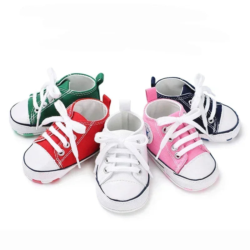 Baby Canvas Sneakers – Soft Sole First Walkers for Boys & Girls