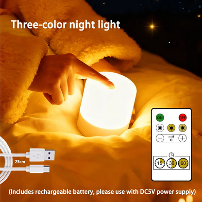 LED Night Light Dimmable Touch Lamp – Rechargeable Bedside