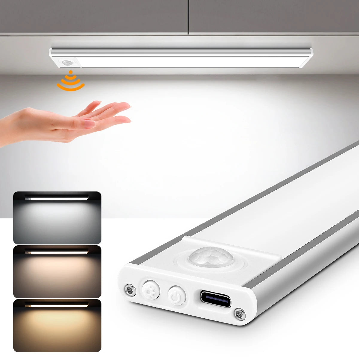 Motion Sensor LED Light Bar – USB Rechargeable, Magnetic Mount