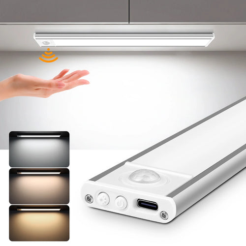 Motion Sensor LED Light Bar – USB Rechargeable, Magnetic Mount