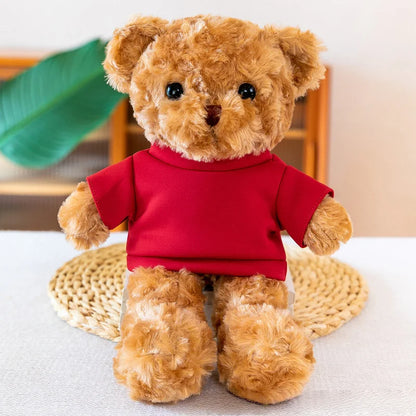 Dressed Teddy Bear Plush Toy 7.9in – Cute Soft Stuffed Animal Gift in 6 Styles