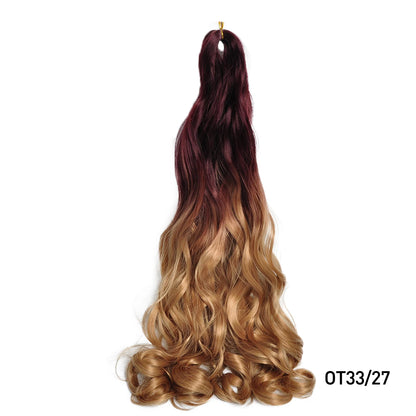 French Curl Braiding Hair 24 Inch – Pre-Stretched Synthetic Spiral Braids for Women