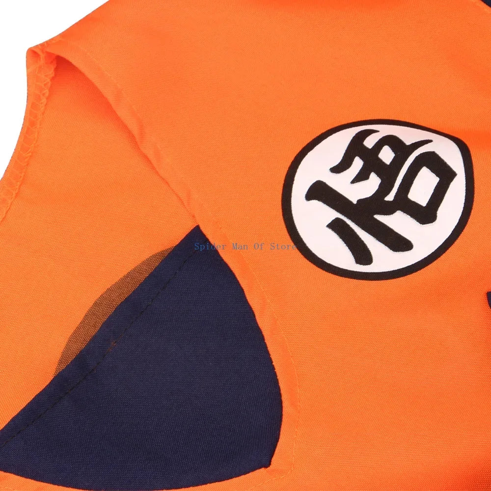 Son Goku Costume Set with Tail – Dragon Ball Cosplay for Kids & Adults
