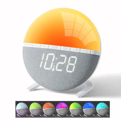 Sunrise Alarm Clock Wake Up Light with RGB Colors & Natural Sounds