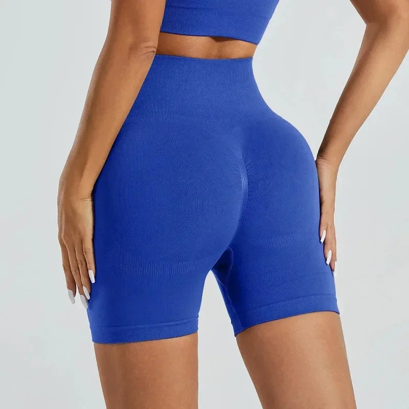 Women's High Waist Seamless Scrunch Yoga Shorts