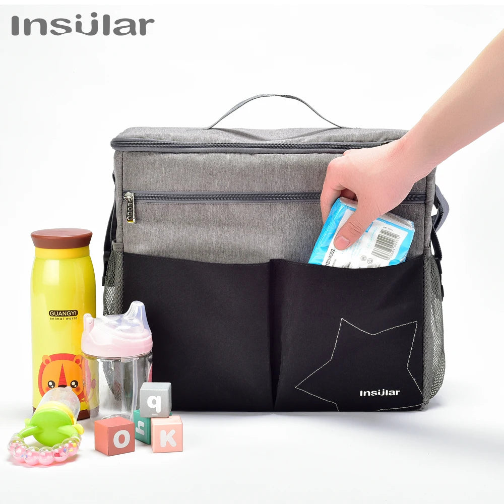 Large Capacity Diaper Bag Backpack – Travel Nappy Bag with Anti-Loss Zipper