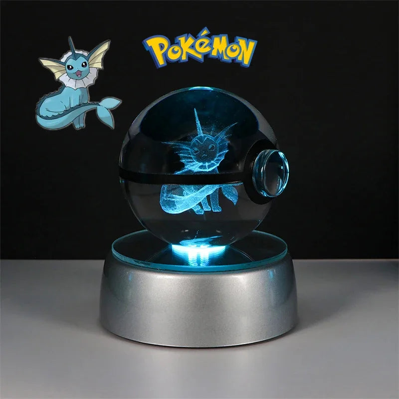 Pokémon 3D Crystal Ball Figure with LED Light Base