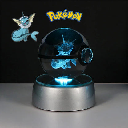 Pokémon 3D Crystal Ball Figure with LED Light Base