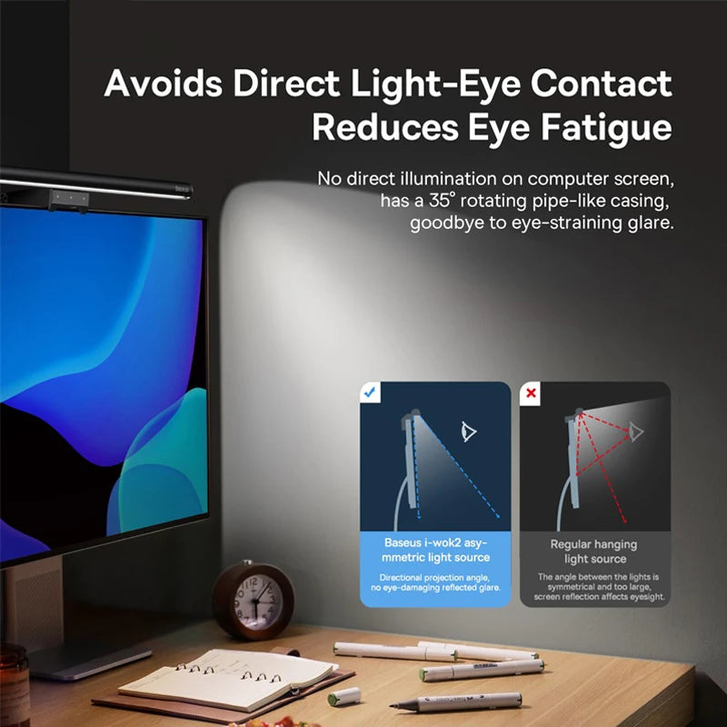 Baseus Monitor Screen Light Bar – USB Desk Lamp for Computer & Laptop Study