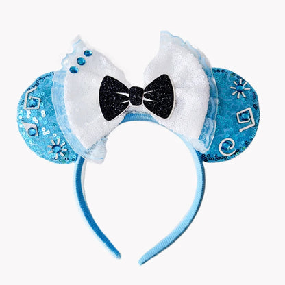 Mouse Ears Headband with Sequins & Bow – Kids & Adults