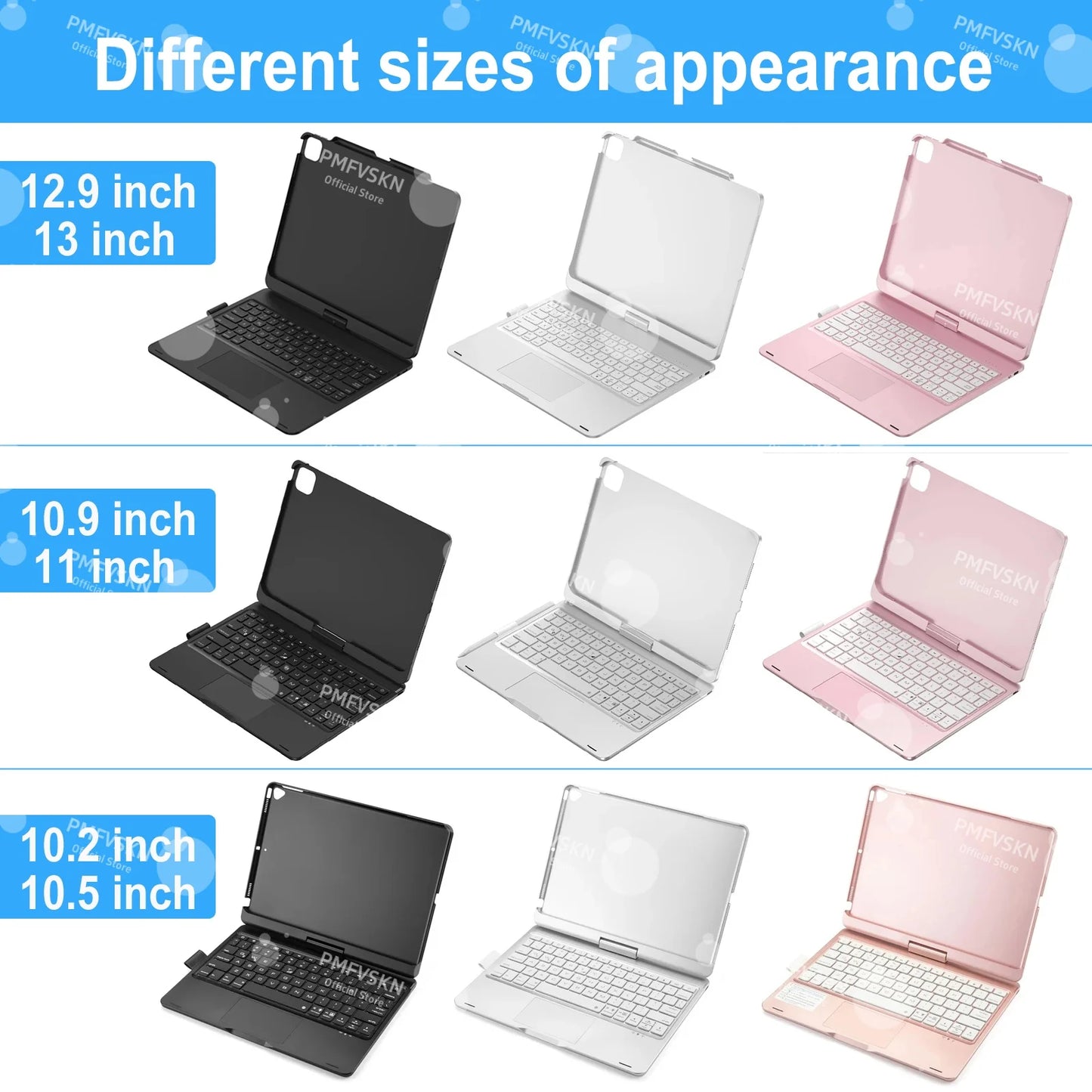 360 Magic Keyboard Case for iPad Pro, Air, and iPad 7th–11th Gen