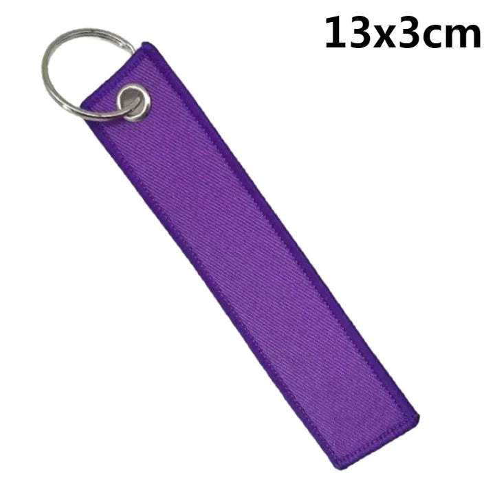 Custom Embroidered Polyester Keychain – Personalized Name Tag