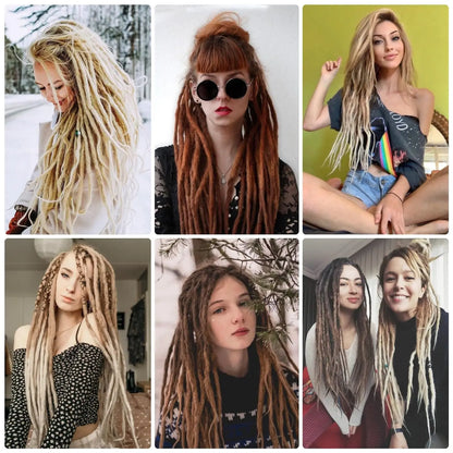 Synthetic Dreadlock Extensions 24 Inch Single Ended 10 Pack