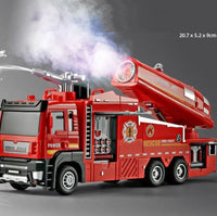 Spray fire truck