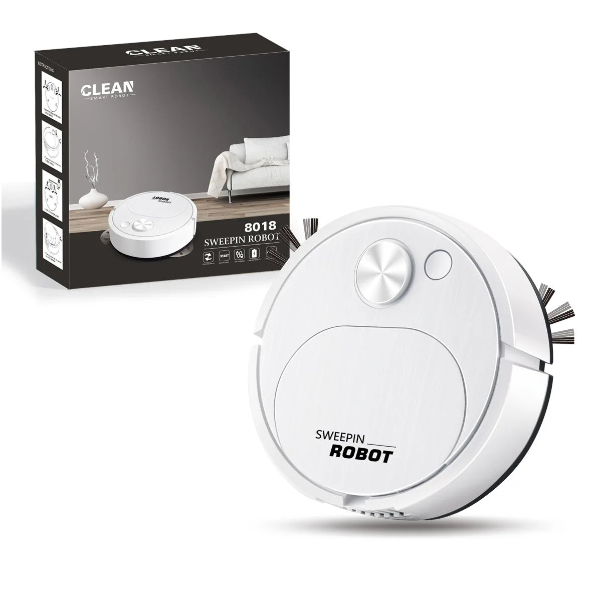 3 in 1 USB Robot Vacuum Cleaner with 1500Pa Suction
