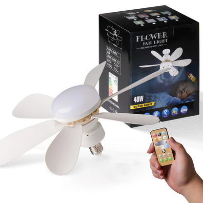 LED Ceiling Fan Light Bulb 40W E27 with Remote Control & Dimming