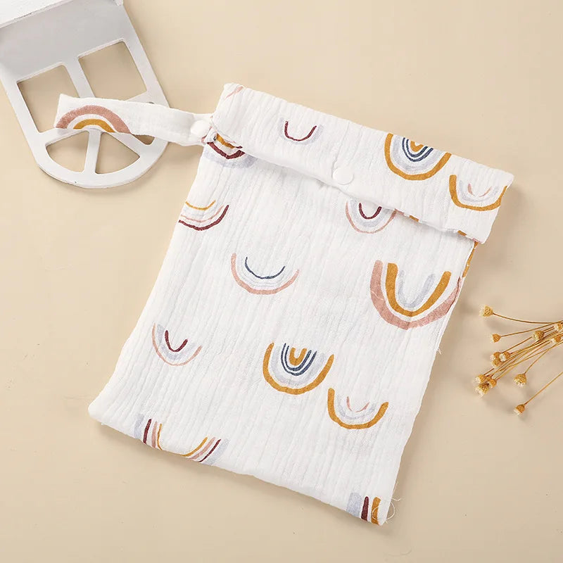 Organic Cotton Diaper Pouch – Double Layer Muslin Wet Bag