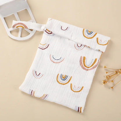 Organic Cotton Diaper Pouch – Double Layer Muslin Wet Bag