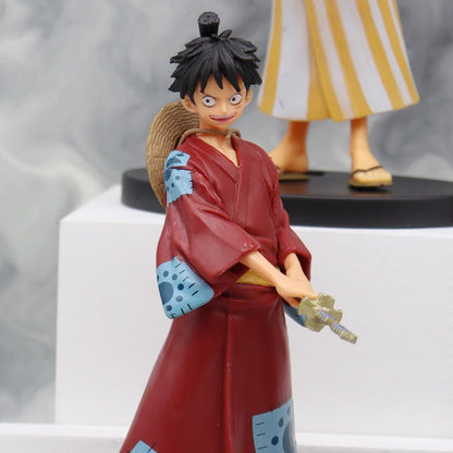 18CM One Piece Luffy Zoro Chopper Nami PVC Action Figures