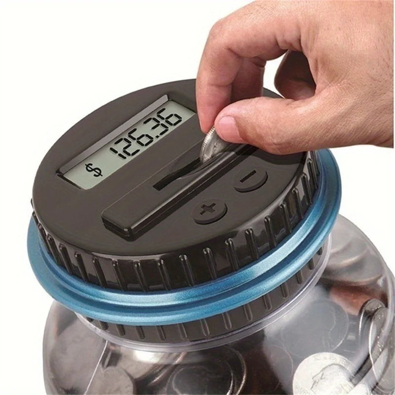 Digital Coin Counter Piggy Bank – Large Clear Savings Jar