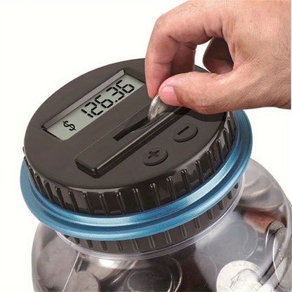 Digital Coin Counter Piggy Bank – Large Clear Savings Jar
