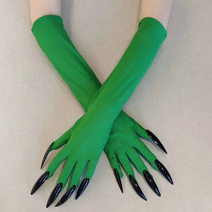 Halloween Long Claw Gloves – Scary Witch & Devil Costume Mittens