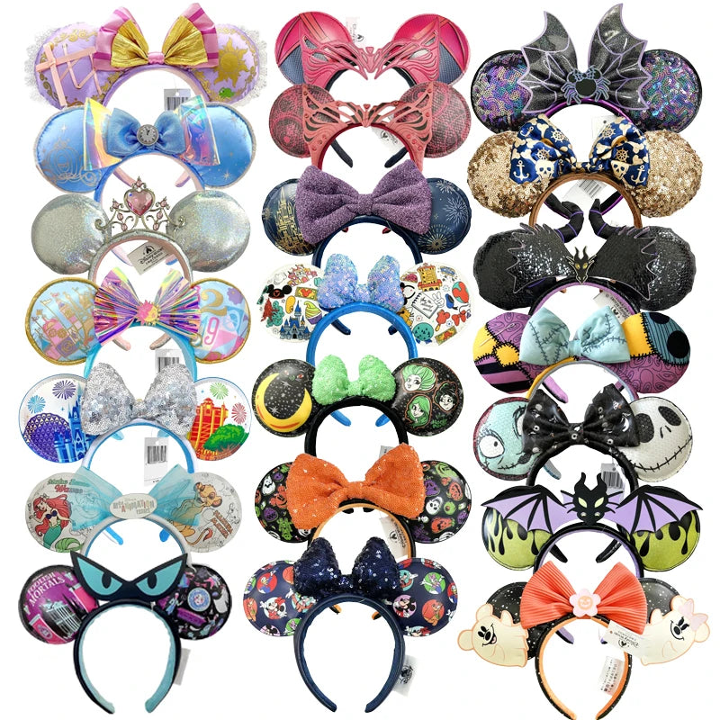Disney Mickey Minnie Ears Headband – Sequin Bow Costume Cosplay