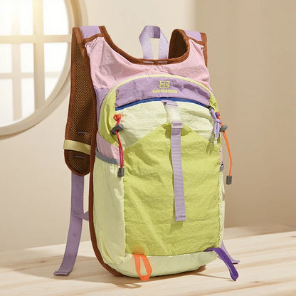 Color Block Lightweight Backpack – Stylish Multifunctional Daypack