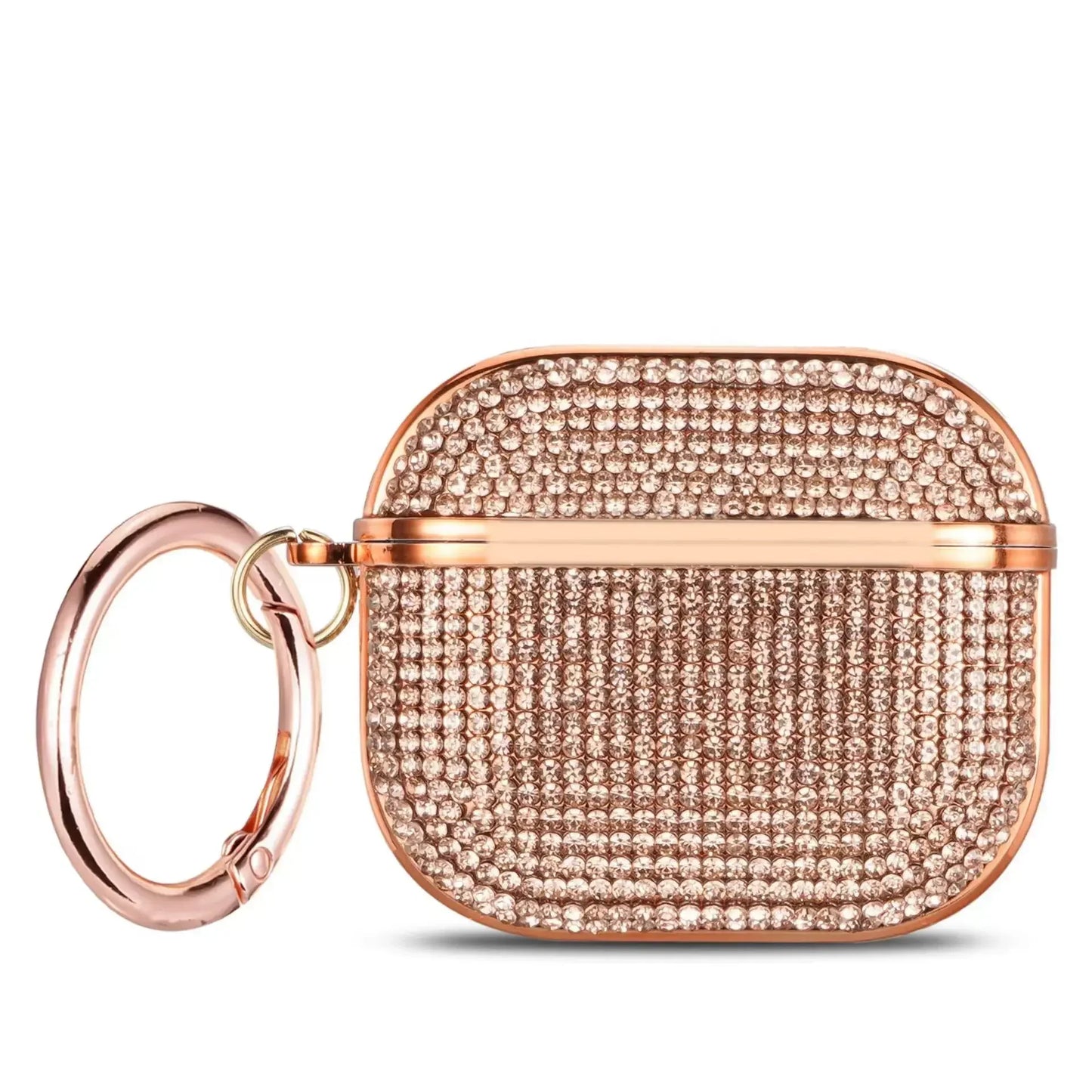 Rhinestone Bling AirPods Case with Keychain – Glitter Cover for Women