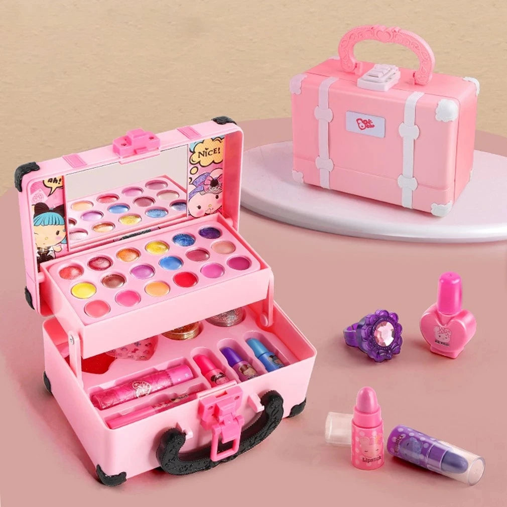 Kids Pretend Play Makeup Set – Princess Beauty Toy Suitcase