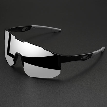 Oversized Sports Sunglasses – Wraparound Mirror Lens