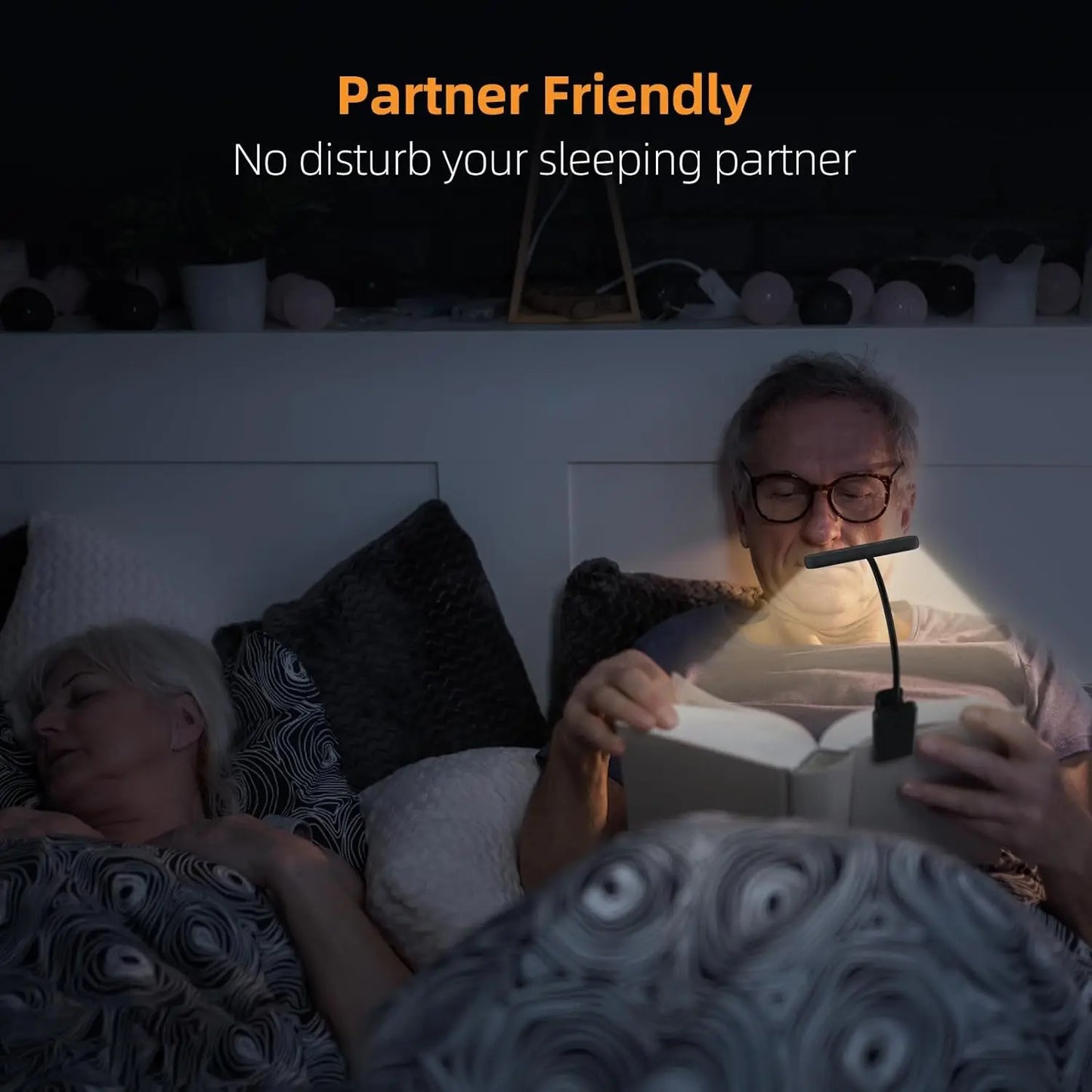 Clip-On Book Light – USB Rechargeable 14 LED Reading Lamp