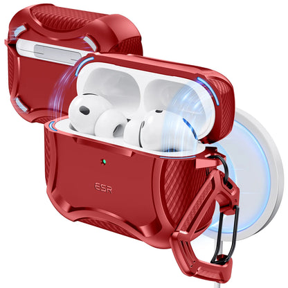 ESR AirPods Pro Case – Heavy-Duty Drop Protection with Carabiner Clip
