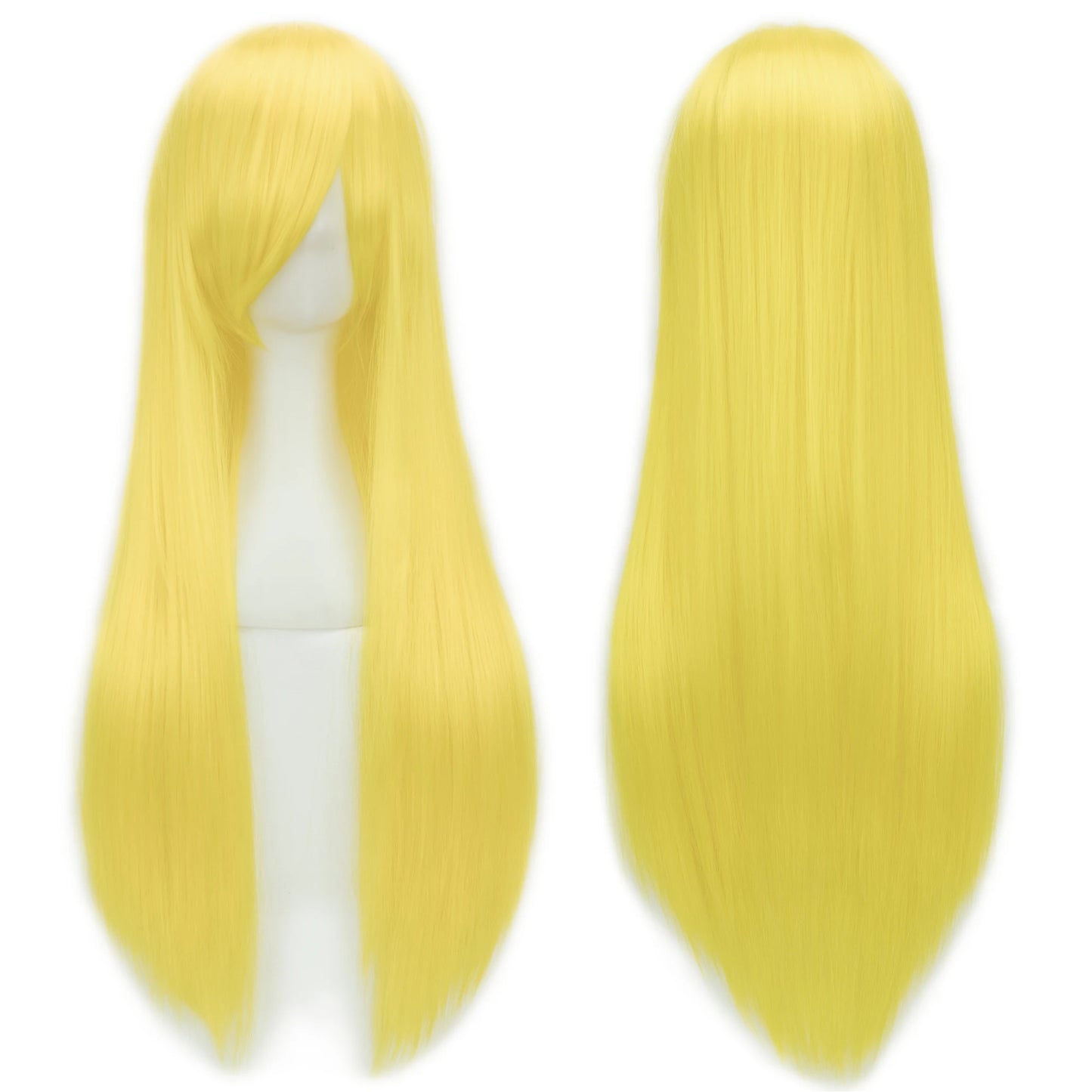 80cm Long Synthetic Cosplay Wig – Straight Hair, 36 Colors