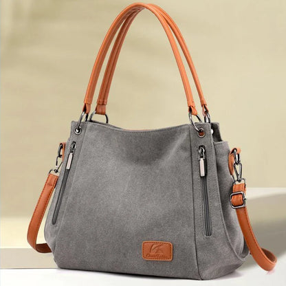 Canvas Shoulder Bag Women Large Capacity Crossbody Handbag