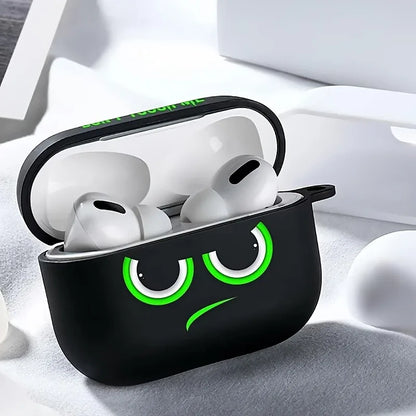 "Don't Touch My Pods" AirPods Case – Silicone Cover with Carabiner