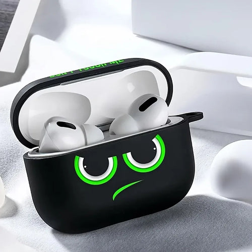 "Don't Touch My Pods" AirPods Case – Silicone Cover with Carabiner