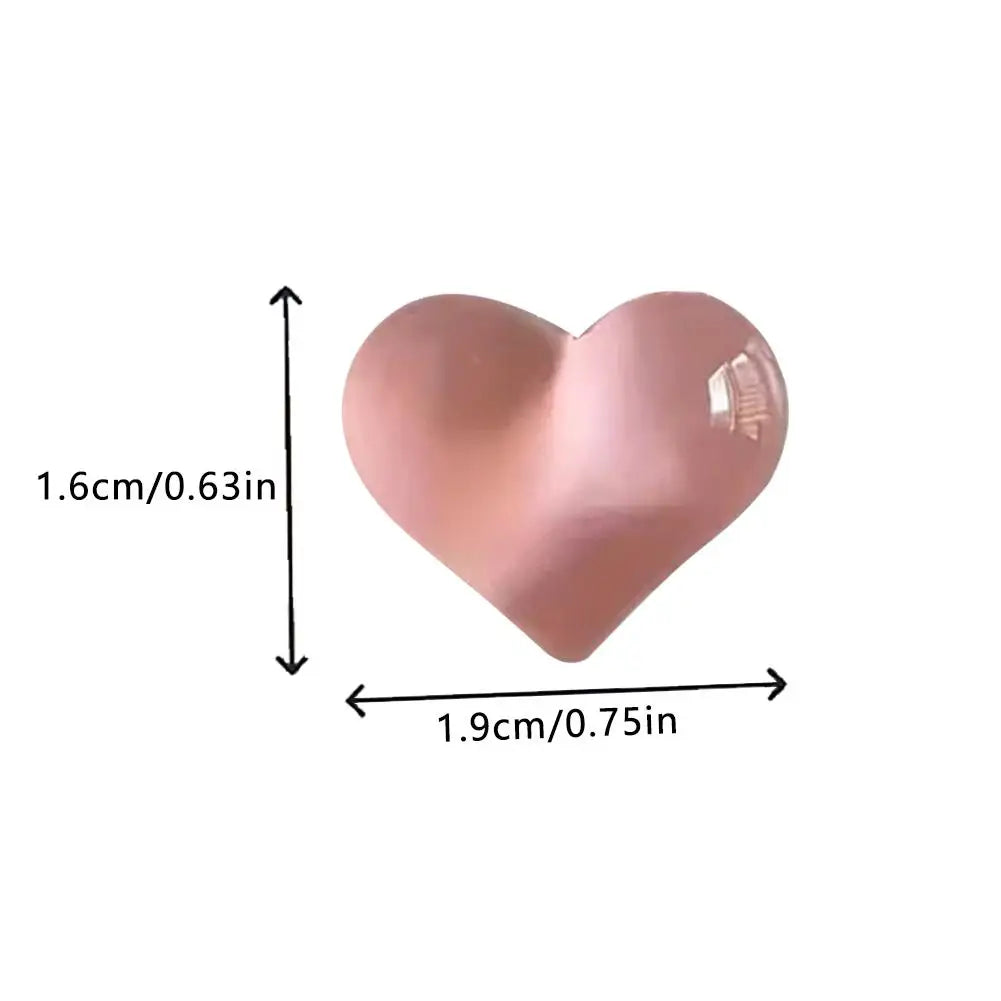 Heart-Shaped Resin Fridge Magnets – Set of 10