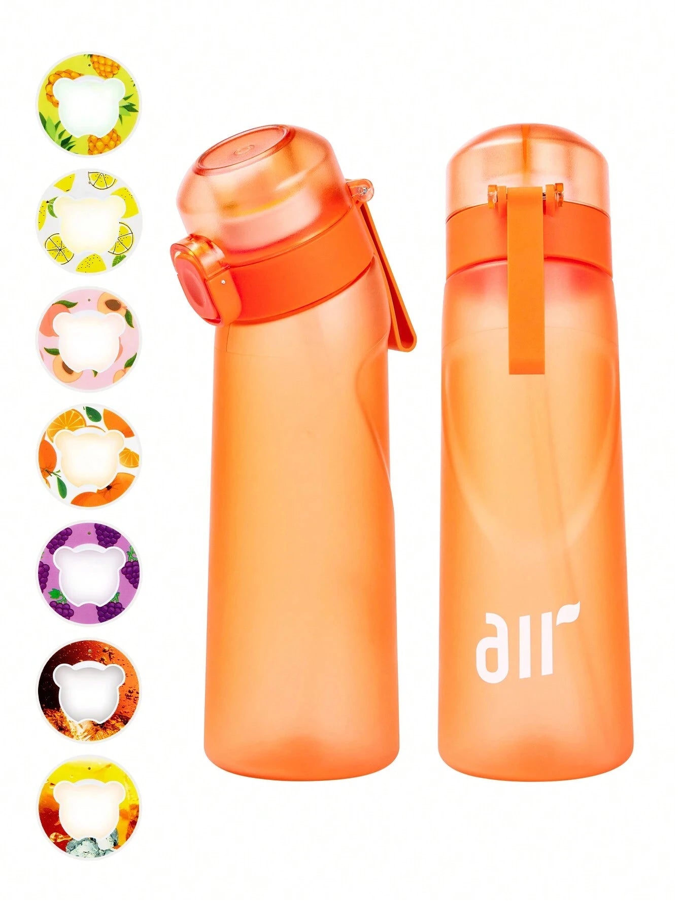 Portable Air Water Bottle with Straw and Flavor Pod