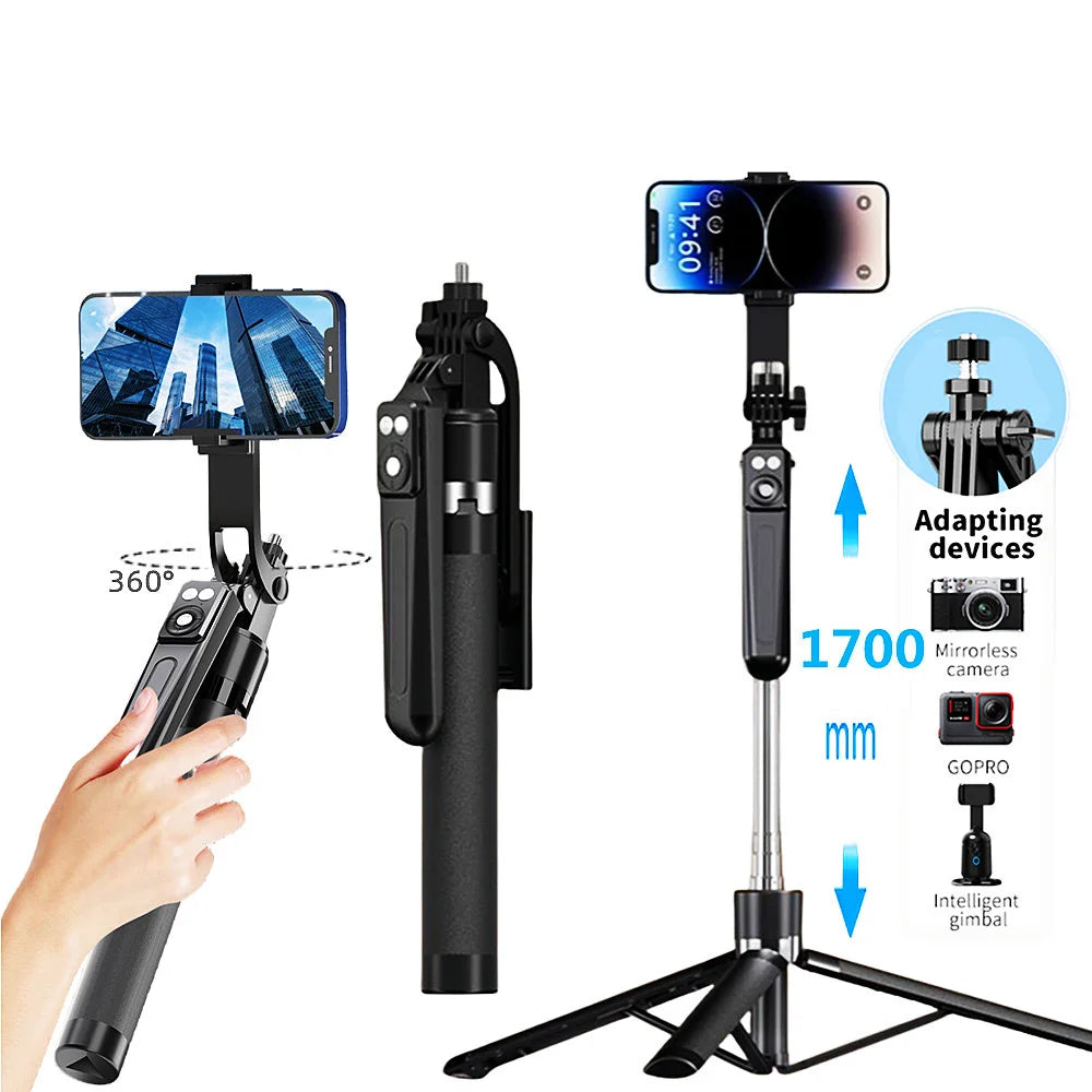 Selfie Stick Tripod with Bluetooth Remote – 170cm Extendable