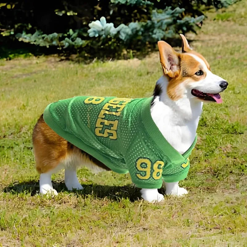 Mesh Breathable Dog Basketball Jersey Sport T-Shirt for Large & Small Dogs