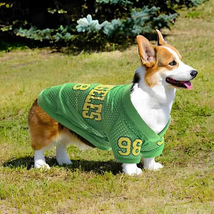 Mesh Breathable Dog Basketball Jersey Sport T-Shirt for Large & Small Dogs