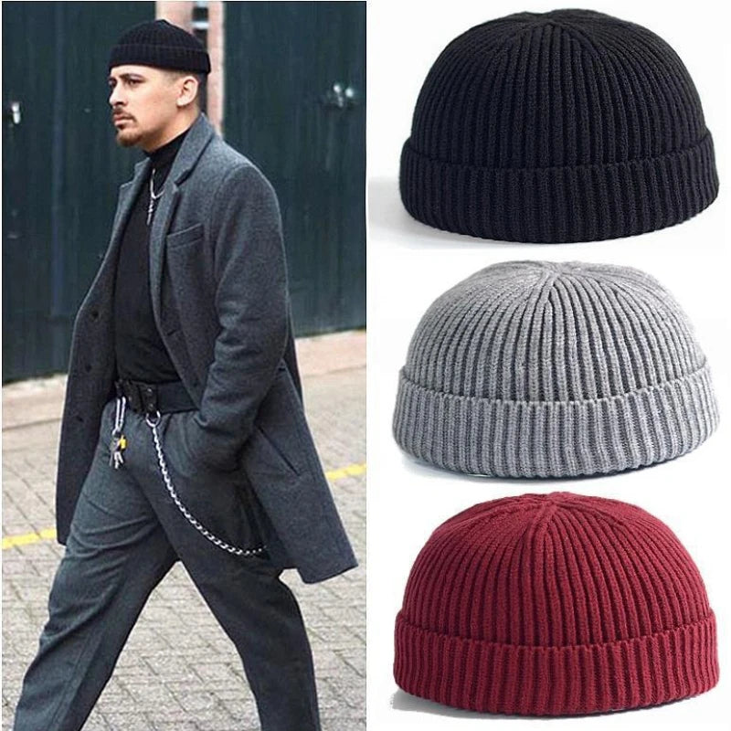 Knit Winter Beanie – Unisex Solid Color Warm Hat