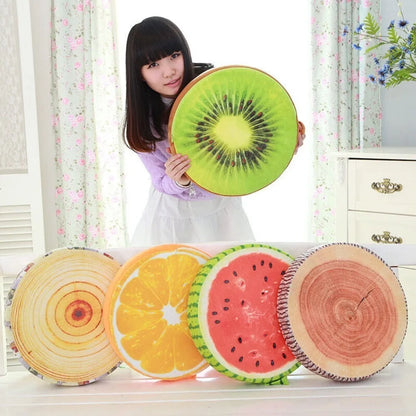 Round Fruit Print Chair Cushion – Fun Seat Pad