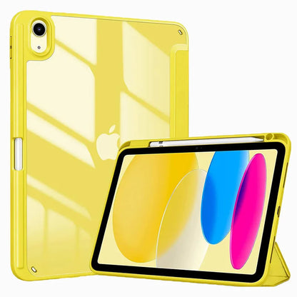 iPad Clear Back Case with Pencil Holder & Stand
