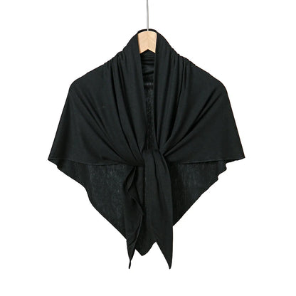 Cotton Triangle Hijab Scarf with Bow Detail – Muslim Women's Wrap