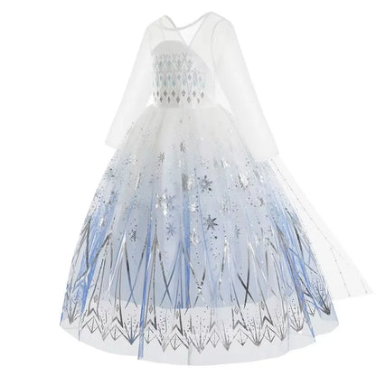 Elsa Princess Costume Set for Girls – Frozen Dress