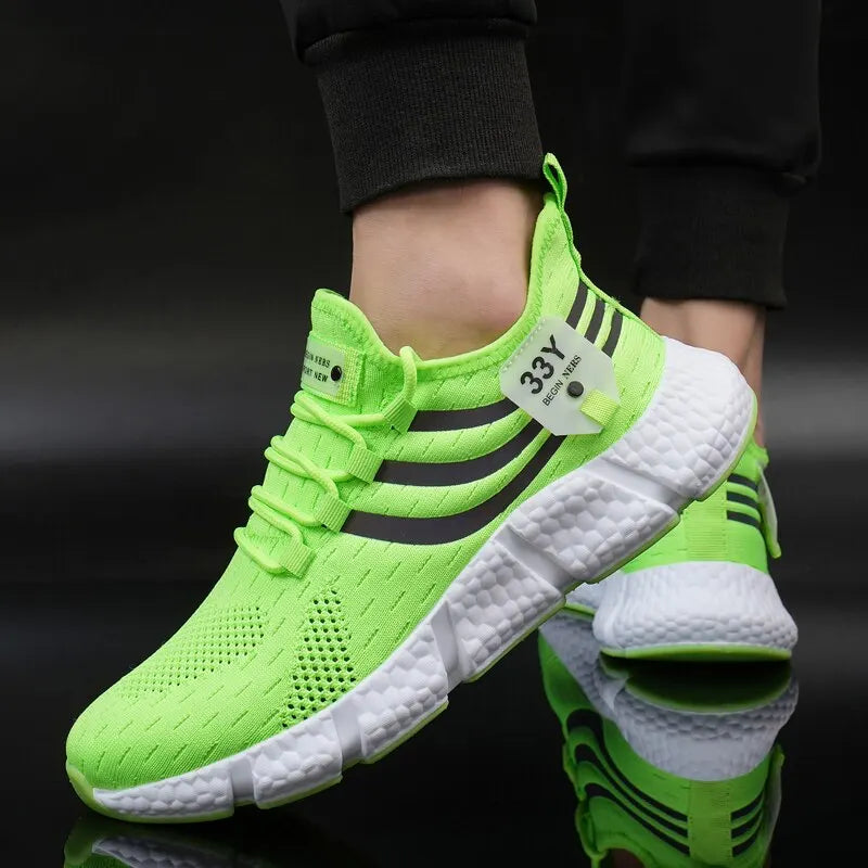 Men's Lightweight Mesh Running Sneakers – Breathable Athletic Shoes